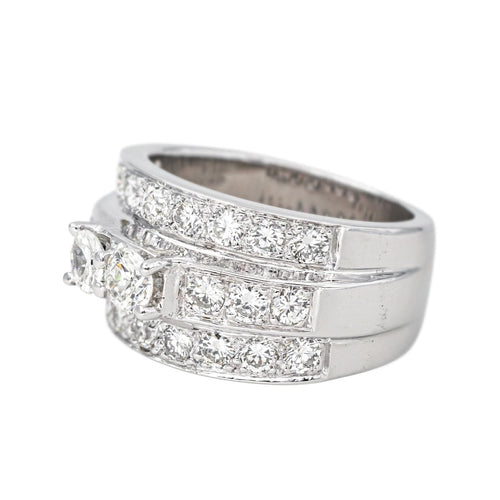Bague 54 Bague Bandeau Or blanc Diamant 58 Facettes 4523450CN