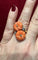 Bague 55 Bague or jaune, fleurs corail et brillants 58 Facettes 7245 A
