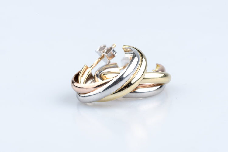 Boucles d'oreilles Paire de boucles d’oreilles en trois ors 58 Facettes CRLCC1143-107