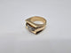 Bague 62 Bague or jaune TANK Style année 1950 sertie de 3 diamants taille ancienne 58 Facettes 1-0000492/3