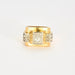 Bague 53 Bague tank or jaune 58 Facettes