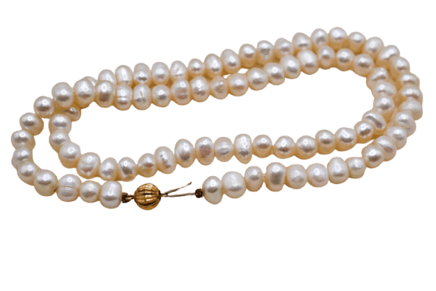 Collier perles de culture oblong