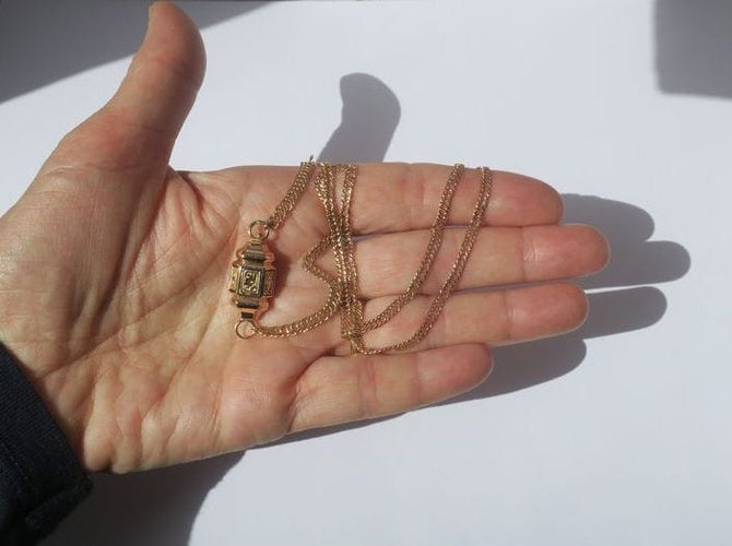 Collier Collier régional or rose fermoir émail XIXe Auvergne 58 Facettes