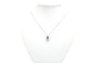 Collier Collier contemporain en or blanc 18 carats serti d'un saphir et de diamants 58 Facettes 21886