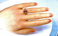 Ring 51 18k gold and platinum ruby ​​and diamond ring 58 Facettes AB313