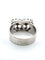 Bague 64 Bague en or blanc avec diamants roses en motif damier 58 Facettes