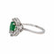 Bague 50 Bague Marguerite Or blanc Emeraude, Diamant 58 Facettes 4941667CN