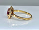 Bague 55 Bague or jaune rubis et diamants 58 Facettes AB335