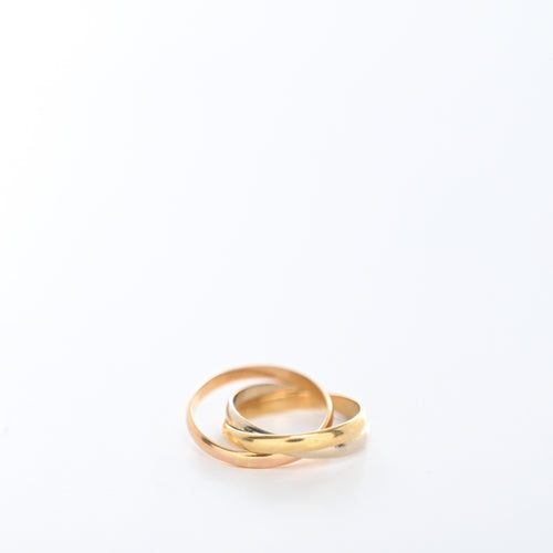 Bague 45 CARTIER - Bague Trinity or blanc, or jaune et or rose 58 Facettes 98054