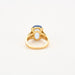 Bague 54 Bague or jaune saphir Ceylan clair et diamants 58 Facettes