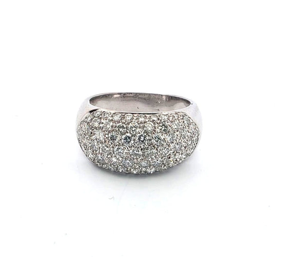 Bague 56 Bague en or blanc avec diamants 58 Facettes