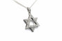 Pendentif Pendentif contemporain en or blanc, serti de diamants taille brillant (+-0.405ct) 58 Facettes B772