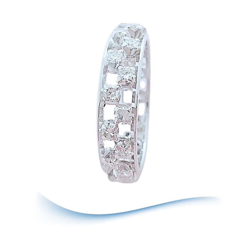 Bague 50 Bague Alliance or blanc diamants 58 Facettes AA 1696