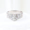 Bague 56 Bague en or blanc 18 carats pavée de diamants 58 Facettes VV1-A