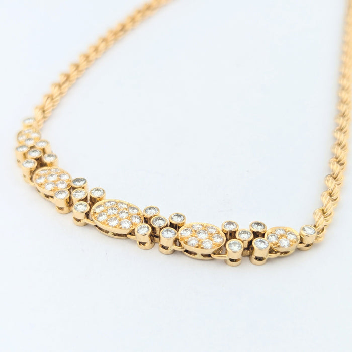 Collier Collier or jaune et diamants 58 Facettes 31499