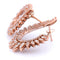 Boucles d'oreilles Orecchini créoles pavés en or rose 18k et diamants 58 Facettes OR204