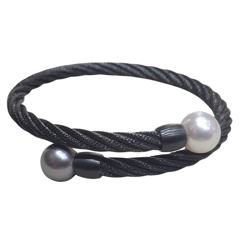 Bracelet Bracelet en acier avec perles 58 Facettes PUV221