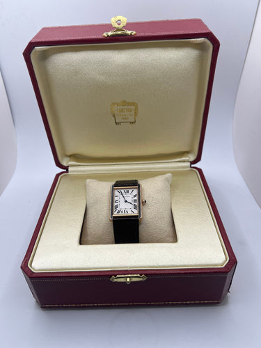 Montre Cartier Tank Solo Or Jaune 18 carats 58 Facettes