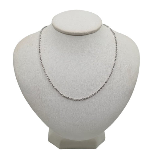 Collier Chaine or blanc 18 carats 58 Facettes