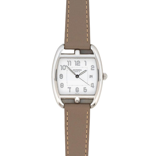 Montre Hermès Cape Cod Tonneau - Cadran arabe ivoire - LM 58 Facettes
