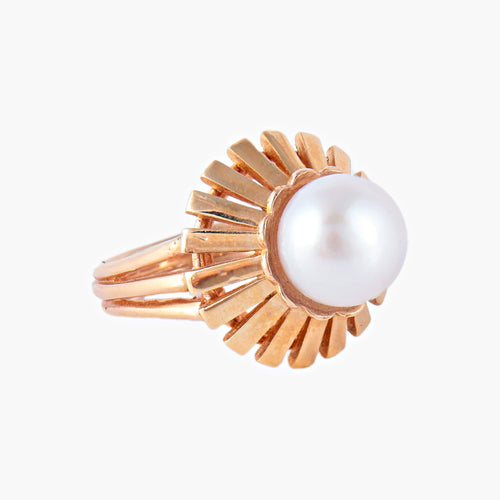 Bague 55 Bague Perle blanche 58 Facettes AB590