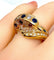 Bague Bague DAUPHIN en or jaune 18 carats, diamants ,saphirs et rubis 58 Facettes AB224