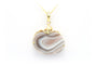 Pendentif Pendentif Années 70 en or jaune 18 carats serti d'une agate et d'un diamant "taille" brillant (+-0.025cts) 58 Facettes B673