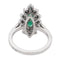 Bague 51 Bague Marquise Or blanc Emeraude, Diamant 58 Facettes 2677052CN