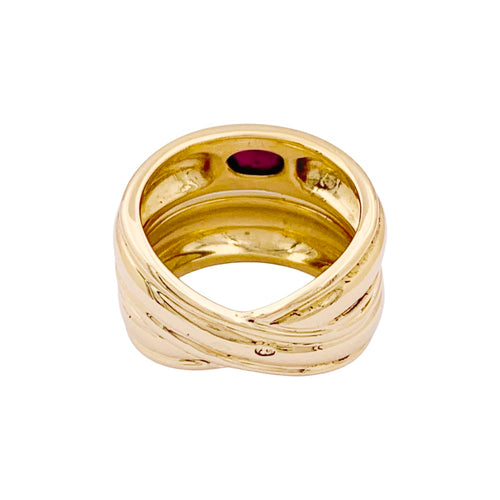 Bague 50 Bague BOUCHERON or jaune, rubis cabochon. 58 Facettes 34825
