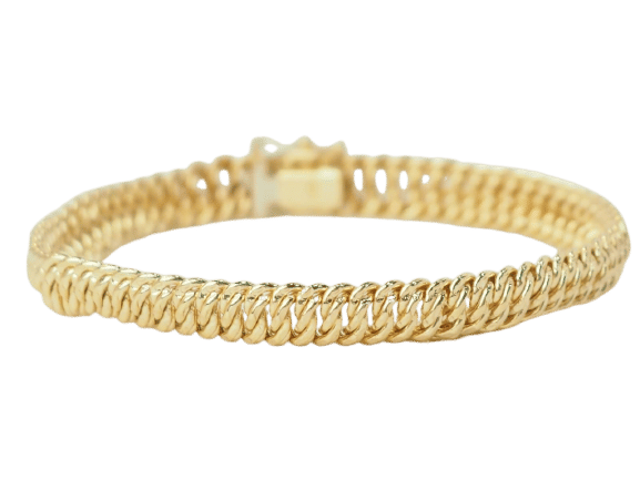 Bracelet Bracelet maille américaine en or jaune 58 Facettes 33431