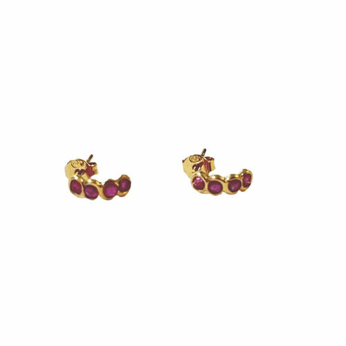 Boucles d'oreilles Boucles d’oreilles or jaune et rubis 58 Facettes INV019