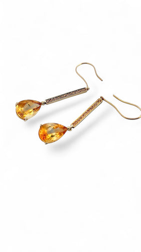 Boucles d'oreilles Boucles d’oreilles pendantes or et pierres naturelles 58 Facettes