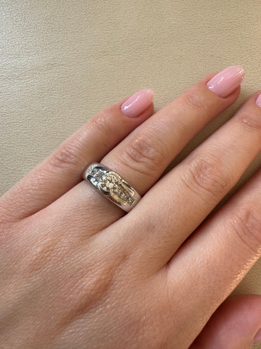 Bague 51 Bague - Or blanc et diamants 58 Facettes 1093