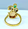 Bague 56 Bague 2 Ors Opale Emeraude Diamants 58 Facettes AB226