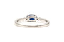 Bague 54 Bague contemporaine or blanc sertie d'un saphir et de diamants taille brillant (+-0.028ct) 58 Facettes B774