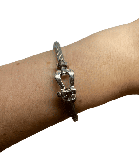 Bracelet FRED - Bracelet force 10 GM en or blanc et acier 58 Facettes 250186