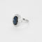Bague 53 Bague en or blanc et platine, saphir et diamants 58 Facettes GU299