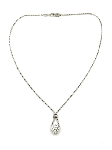 DAMIANI. Collier or blanc 18K et diamants