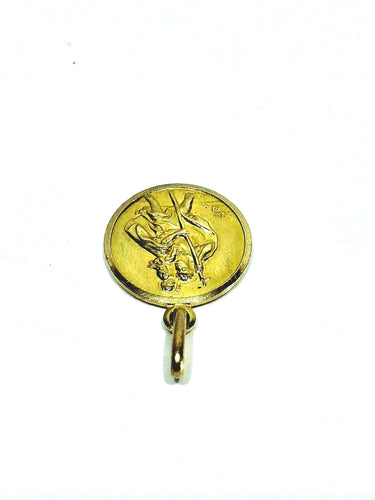 Pendentif MÉDAILLE de SAINT CHRISTOPHE en or 58 Facettes