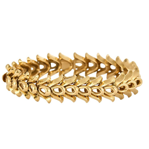 Bracelet Bracelet en or jaune ajouré à maille fantaisie 58 Facettes BIA0924