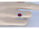 Bague 54 Bague entourage en or blanc avec diamants et rubis 58 Facettes 2060