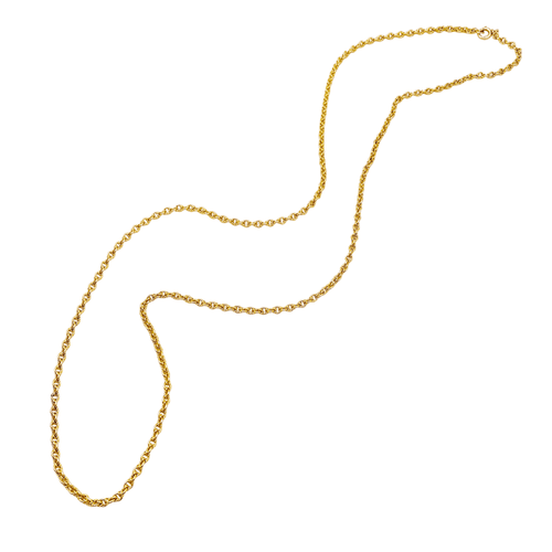 Collier Collier-Sautoir vintage, or jaune 750/000, maille fantaisie. 58 Facettes 34932