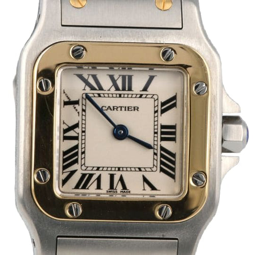 Montre Cartier Montre Santos De Cartier Galbee Pm 58 Facettes MT41458