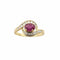 Bague or jaune, rubis & diamants
