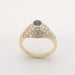 Ring 60 Ring Yellow gold Sapphire Diamonds 58 Facettes