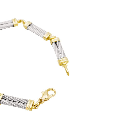 Bracelet Bracelet Fred, "Force 10", en or jaune, acier. 58 Facettes 35198