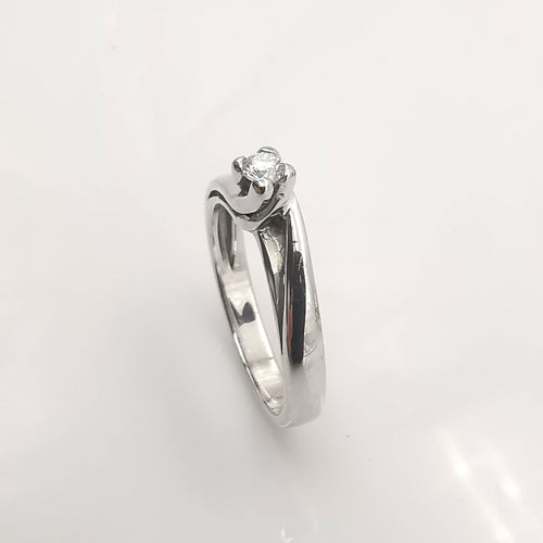 Bague 56 solitaire en or et diamant 58 Facettes