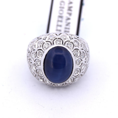 Bague 56 Bague saphir cabochon 58 Facettes