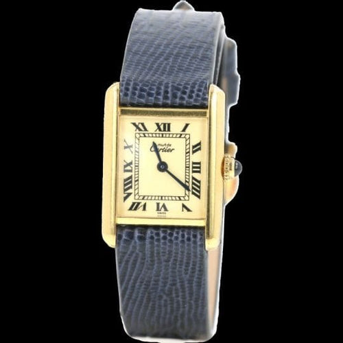 Montre Cartier Montre Tank Vermeil Must De Cartier Vermeil 58 Facettes MT43328