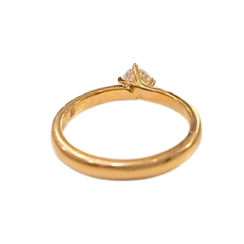Bague 47.5 Bague solitaire en or jaune avec diamant 58 Facettes SN13